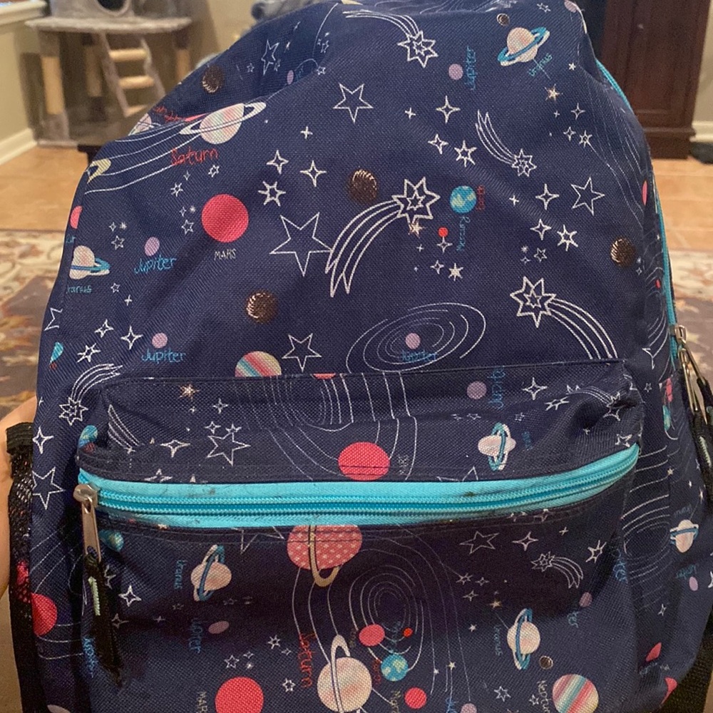 An outer space backpack for girls and boys